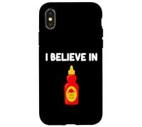 Condiment sucré acidulé Classique I Believe in Tomato Ketchup Coque pour iPhone X/XS
