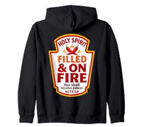 Condiments chrétiens remplis du Saint-Esprit et en feu Actes 1:8 Sweat à Capuche