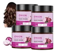 Conditionneur sans rinçage tout-en-un - Traitement sans rinçage multi-avantages pour tous les cheveux | Crème capillaire revitalisante pour crépus | Masque capillaire hydratant à l'oignon (4Pcs)