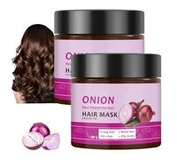 Conditionneur sans rinçage tout-en-un - Traitement sans rinçage multi-avantages pour tous les cheveux | Crème capillaire revitalisante pour crépus | Masque capillaire hydratant à l'oignon (2Pcs)