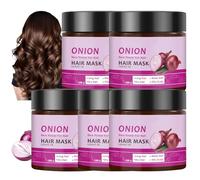 Conditionneur sans rinçage tout-en-un - Traitement sans rinçage multi-avantages pour tous les cheveux | Crème capillaire revitalisante pour crépus | Masque capillaire hydratant à l'oignon (5Pcs)
