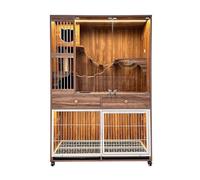 Condo pour Chat fermé Chenil en Bois for Chat et Chien, Cage intégrée for, très Grand Espace Libre, d'élevage for, Villa de Luxe for