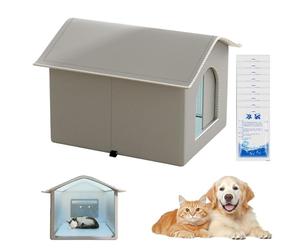Condo rafraîchissant pour Animaux de Compagnie - Abri de Style Bloc de Glace, lit pour Chat Pliable léger, Maison en Tissu | Unité de Confort isolée Multi-Saisons, Meubles Portables pour la ma