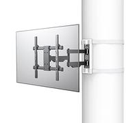 CondoMounts CLMTVA1044 Grand support TV pilier à mouvement complet | Support TV colonne | Support rond et carré | Sans perçage | Peut contenir 36,3 kg | Convient aux téléviseurs de 81,3 cm à 177,8 cm
