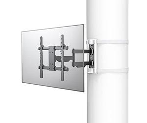 CondoMounts CLMTVA1044 Grand support TV pilier à mouvement complet | Support TV colonne | Support rond et carré | Sans perçage | Peut contenir 36,3 kg | Convient aux téléviseurs de 81,3 cm à 177,8 cm