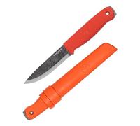 Condor Couteau Bushcraft Terrasaure Orange - Acier à haute teneur en carbone 1095 - Lame fixe Scandinave - Gaine en polypropylène résistant aux chocs