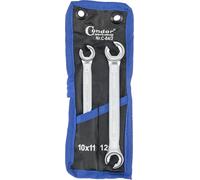 CONDOR Outil 84-2 | Jeu de clés polygonales ouvertes | 2 pièces | SW 10 x 11-12 x 13 mm | Acier au chrome vanadium | Jeu de clés de conduite de frein pour atelier et bricolage