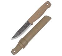 Condor Outil et couteau Terrasaur Couteau à lame fixe Desert - Acier à haute teneur en carbone 1095 - Gaine en polypropylène résistant aux impacts - Bord scandinave - Épaisseur 3 mm - Lame de 10,7 cm