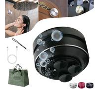 Conduct Tune Speaker, 2024new Portable Conduct Tune Showerspeaker, Mini Bone Conduction Speaker Waterproof Wireless, Turn Anything Into A Speaker (Black)