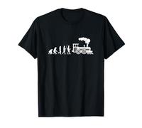 Conducteur De Train Moteur à Vapeur Cadeau T-Shirt Homme Adulte Noir Longue Manche Coupe Classique Col Roulé Dos Nu S