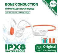 Conduction Sans Fil Sauna Téléphone Bluetooth 5.4 IPX8 Étanche Casque De Natation 32 Go Lecteur MP3 HIFI Musique dehors Bleu