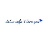 Conduisez en sécurité I Love You Mirror Sticker | je-t'aime conduisez autocollants voiture sûrs | LETTRES SORTS RECHERCHE CAR COEUR | Auto-amateurs étanches l'emblème d'éthylène pour décor voiture