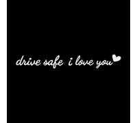 Conduisez en sécurité I Love You Mirror Sticker | je-t'aime conduisez autocollants voiture sûrs | LETTRES SORTS RECHERCHE CAR COEUR | Auto-amateurs étanches l'emblème d'éthylène pour décor voiture