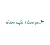 Conduisez en sécurité I Love You Mirror Sticker | je-t'aime conduisez autocollants voiture sûrs | LETTRES SORTS RECHERCHE CAR COEUR | Auto-amateurs étanches l'emblème d'éthylène pour décor voiture