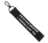 Conduisez en Toute sécurité J'Ai Besoin de Vous Ici avec Moi Porte-clés Ruban pour Papa Petit ami Mari Nouveau Pilote Bijoux cadeauDesign Durable