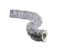Conduit aluminium souple isolé - Ouate de polyester - L 10 m D 80 mm - Gris - CASOP2508010