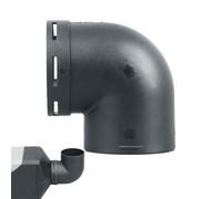 Conduit Coudé - Courbure En Plastique En Forme De L 60/75 Mm, Connecteur De Sortie De Coude De Tuyau D'air, Outil De Connecteur De Tuyau, Idéal Pour Les Accessoires De Chauffage De Voiture De Stationn