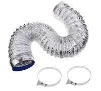 Conduit d ' air en feuille d ' aluminium double couche de 100 mm, conduit d ' échappement de tuyau de fumée de ventilation ignifuge et résistant hautes températures