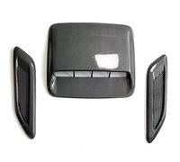 Conduit D'admission Accessoires Extérieurs Couvercle Sortie d'air Garniture Décorative Capot Universel en Plastique Fausses Couvertures D'aération D'admission d'air(3PCS Carbon)