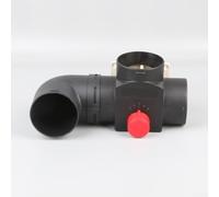 Conduit d'aération de 75 mm, connecteur de conduit de ventilation L T pièce connecteur de sortie de soupape à rabat gestion du flux d'air pour chauffage diesel