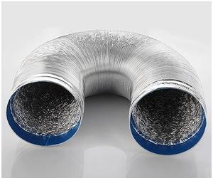 Conduit D'air Tuyau Flexible En Aluminium Conduit De Ventilation Pour Extracteur D'Air, Ventilateur Tubulair Avec 2 Colliers De Serrage En Acier Ø 80/100/110/120/150/160/170/180/200mm Climatisation (