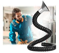 Conduit d'aspiration Flexible pour extracteur de fumées - Kit de Tuyau d'aspiration Rond Noir pour aspirateurs domestiques et Professionnels, Longueur Personnalisable 2 m, Tuyau d'aspiration