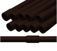 Conduit de câble rigide en PVC 18 mm (M18), 20 m, difficilement inflammable, pour montage en saillie, marron foncé
