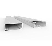 Conduit de câbles Pro avec trous au sol, goulotte de câble 50 m 80 x 40 mm - 25 x 2 m, blanc - blanc