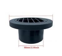 Conduit de Chauffage Diesel 60 mm/75 mm/90 mm, Sortie d'aération, connecteur Plat Rond Rotatif Noir for Voiture, Camion, fourgonnette, Camping-Car(90mm)