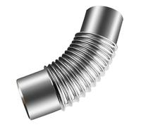 Conduit De Cheminée En Acier Galvanisé - Coude De Cheminée Flexible À 45 Degrés for Poêles À Bois, Système De Ventilation De Cheminée(140mm)