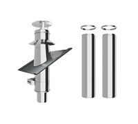 Conduit de cheminée en inox Ø 150mm - Kit complet - Conduit double paroi (Solin 31° à 45°, 3m)
