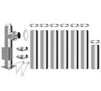 Conduit de cheminée en inox - Conduit isolé - Kit complet - Conduit double paroi - Distance au mur 50 mm (Ø 150 mm, longueur 7,7 m)