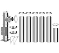 Conduit de cheminée en inox - Conduit isolé - Kit complet - Conduit double paroi - Distance au mur 50 mm (Ø 150 mm, longueur 6,7 m)