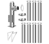 Conduit de cheminée en inox - Conduit isolé - Kit complet - Conduit double paroi - Distance au mur 50 mm (Ø 150 mm, longueur 8,2 m)