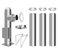Conduit de cheminée en inox - Conduit isolé - Kit complet - Conduit double paroi - Distance au mur 50 mm (Ø 150 mm, longueur 4,2 m)