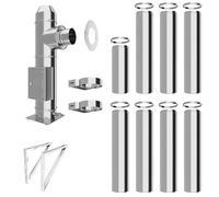 Conduit de cheminée en inox - Conduit isolé - Kit complet - Conduit double paroi - Distance au mur 50 mm (Ø 180 mm, longueur 8,7 m)