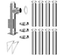 Conduit de cheminée en inox - Conduit isolé - Kit complet - Conduit double paroi - Distance au mur 50 mm (Ø 200 mm, longueur 9,2 m)