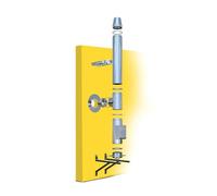 Conduit de cheminée en inox Oskar Ø 150mm I Kit complet pour cheminée et poêle á bois I Longueur 6,7 m I 25 mm d’isolation I 0,5 mm d’épaisseur I Conduit double paroi I Distance mural 100-200 mm