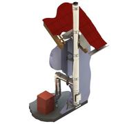 Conduit de cheminée inox double paroi - Kit extérieur TEC-DW-FU- Ø 150 mm