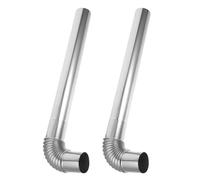 Conduit de Cheminée Renforcé en Acier Inoxydable 4 Pièces | Extension Argentée, Usage Maison ou Cabane, Réduit la Fumée Intérieure et Limite Fuites