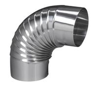 Conduit de cheminée - TOLERIE GENERALE - 392125 - Aluminium - 90° plissé - Ø125 mm