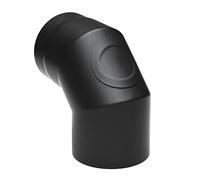 Conduit de fumée Raik SH020-180-sw - 180 mm - 90 ° - Avec ouverture de nettoyage - Couleur : noir
