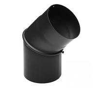 Conduit de fumée Raik SH133-180-sw - 180 mm - 0°- 45°- Sans ouverture de nettoyage - Couleur : noir