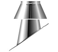 Conduit de toit 26° - 45° avec avance, y compris déflecteur de pluie et ruban d'étanchéité - double paroi - Schraeder Future 450 mm