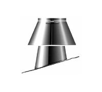 Conduit de toit 26 - 45° avec déflecteur de pluie et ruban d'étanchéité - double paroi - Schräder Future line DW 130 mm