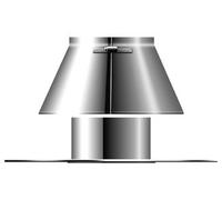 Conduit de toit plat avec VA avec déflecteur de pluie - double paroi - Schräder Future DW 100 mm