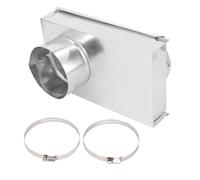 Conduit de transition périscope d'aération de sèche-linge en alliage d'aluminium - Conception anti-colmatage réglable de 0 à 5 pouces - Connecteurs mâles et femelles de 4 pouces