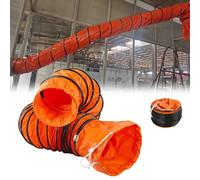 Conduit de ventilateur cylindrique commercial pour ventilateur d'échappement 150 160 180 200 250 300 350 400 450 500 600 800 mm Tuyau de ventilateur utilitaire en PVC flexible avec crochet en S (L 10