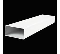 Conduit de ventilation 55 x 110 mm - Longueur 0,5 m - 50 cm - En plastique - Canal plat - Pour hotte aspirante - Système d'emboîtement