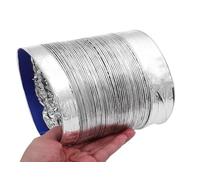 Conduit de ventilation flexible en aluminium, Tuyau Flexible en aluminium for sèche-linge, évent de CVC, Protection à quatre couches, 6 12 pouces(L 4m(13.1ft),160mm(6.3"))